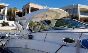 Boat bimini top white