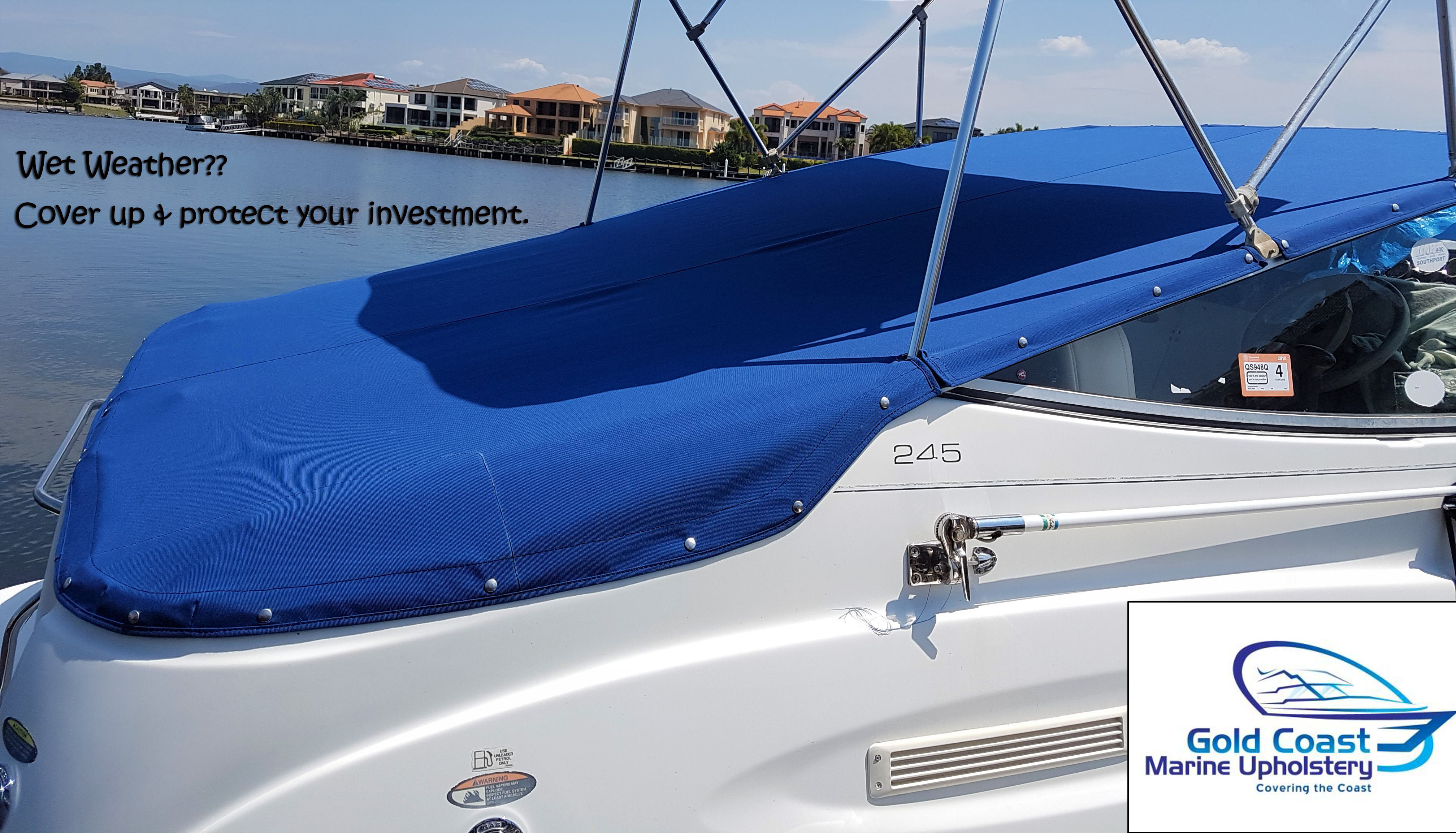 Boat cover, gold coast, protection in wet weather